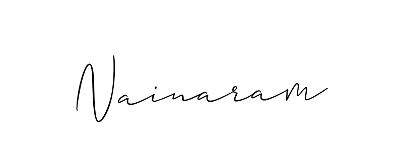 Allison_Script is a professional signature style that is perfect for those who want to add a touch of class to their signature. It is also a great choice for those who want to make their signature more unique. Get Nainaram name to fancy signature for free. Nainaram signature style 2 images and pictures png