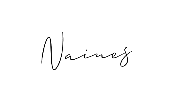 How to make Naines signature? Allison_Script is a professional autograph style. Create handwritten signature for Naines name. Naines signature style 2 images and pictures png