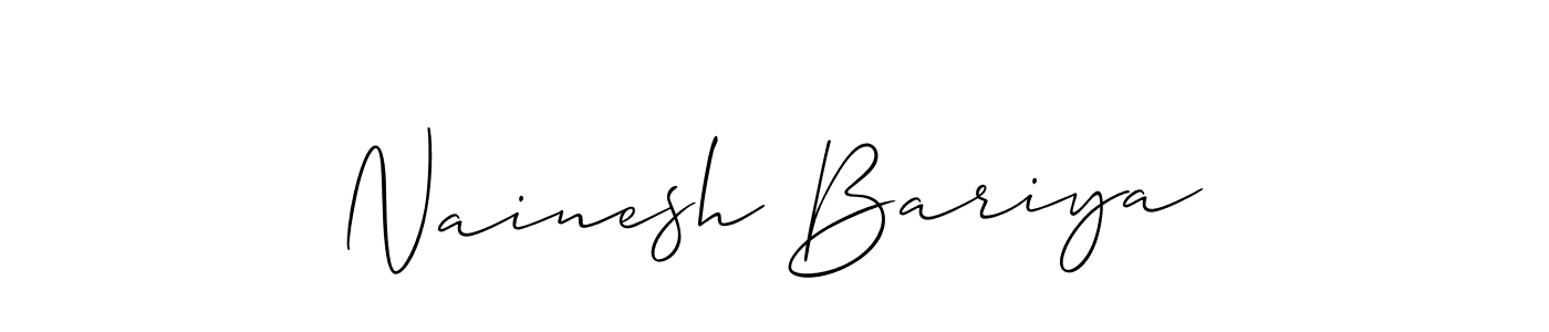 Best and Professional Signature Style for Nainesh Bariya. Allison_Script Best Signature Style Collection. Nainesh Bariya signature style 2 images and pictures png