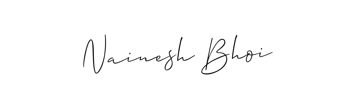 Also we have Nainesh Bhoi name is the best signature style. Create professional handwritten signature collection using Allison_Script autograph style. Nainesh Bhoi signature style 2 images and pictures png