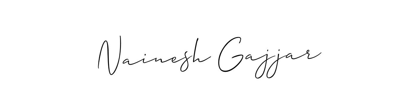 Similarly Allison_Script is the best handwritten signature design. Signature creator online .You can use it as an online autograph creator for name Nainesh Gajjar. Nainesh Gajjar signature style 2 images and pictures png