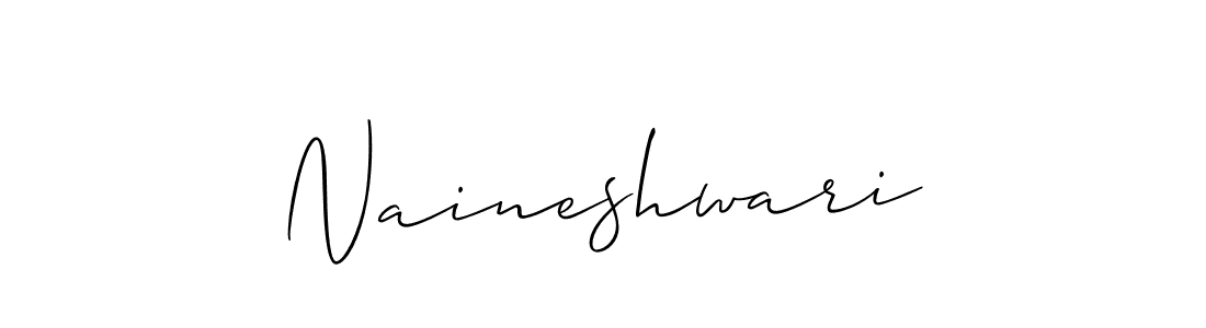 if you are searching for the best signature style for your name Naineshwari. so please give up your signature search. here we have designed multiple signature styles  using Allison_Script. Naineshwari signature style 2 images and pictures png