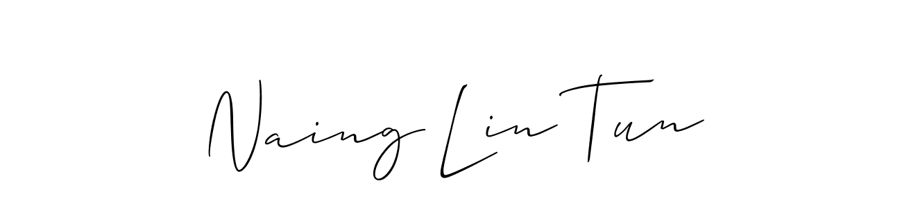Create a beautiful signature design for name Naing Lin Tun. With this signature (Allison_Script) fonts, you can make a handwritten signature for free. Naing Lin Tun signature style 2 images and pictures png