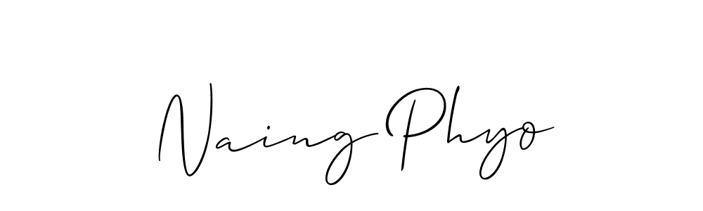 Allison_Script is a professional signature style that is perfect for those who want to add a touch of class to their signature. It is also a great choice for those who want to make their signature more unique. Get Naing Phyo name to fancy signature for free. Naing Phyo signature style 2 images and pictures png