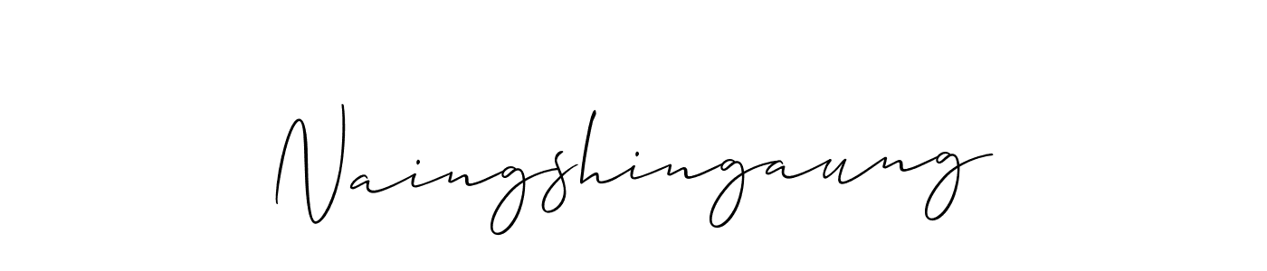 You should practise on your own different ways (Allison_Script) to write your name (Naingshingaung) in signature. don't let someone else do it for you. Naingshingaung signature style 2 images and pictures png