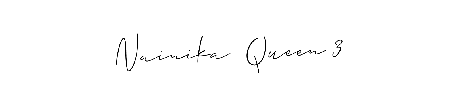 Check out images of Autograph of Nainika  Queen 3 name. Actor Nainika  Queen 3 Signature Style. Allison_Script is a professional sign style online. Nainika  Queen 3 signature style 2 images and pictures png