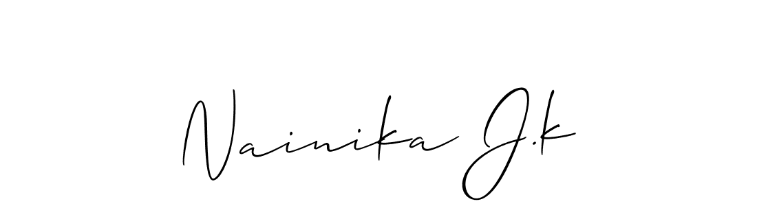 Here are the top 10 professional signature styles for the name Nainika J.k. These are the best autograph styles you can use for your name. Nainika J.k signature style 2 images and pictures png