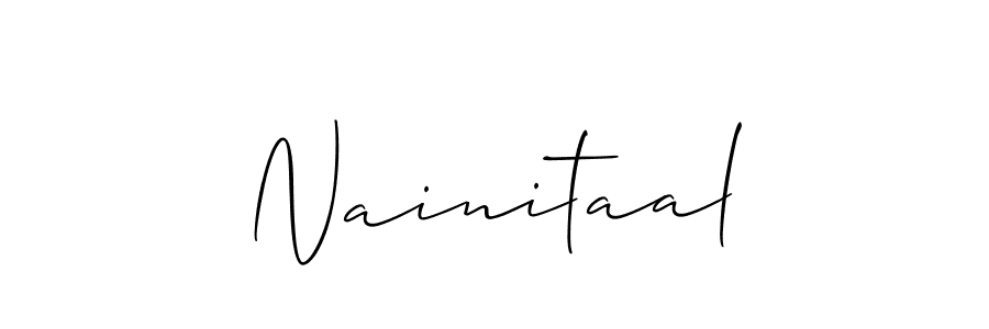 You should practise on your own different ways (Allison_Script) to write your name (Nainitaal) in signature. don't let someone else do it for you. Nainitaal signature style 2 images and pictures png