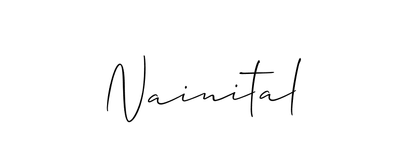 It looks lik you need a new signature style for name Nainital. Design unique handwritten (Allison_Script) signature with our free signature maker in just a few clicks. Nainital signature style 2 images and pictures png