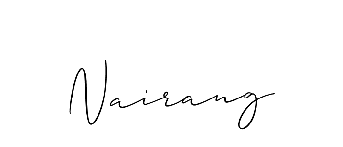 How to make Nairang name signature. Use Allison_Script style for creating short signs online. This is the latest handwritten sign. Nairang signature style 2 images and pictures png