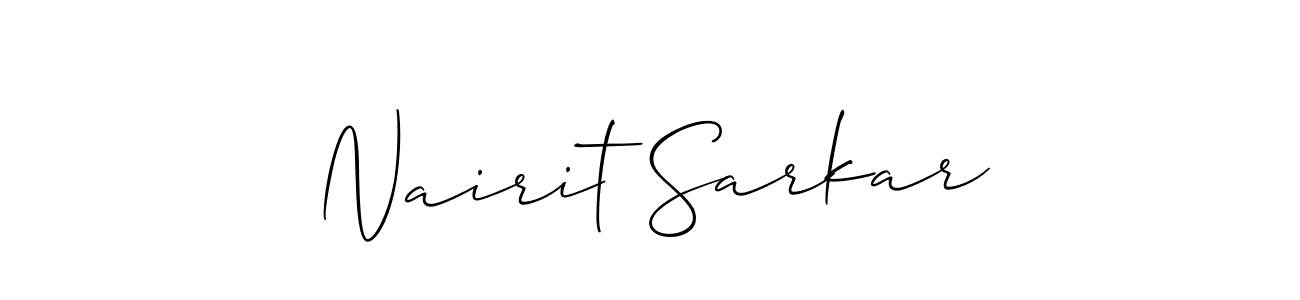 Similarly Allison_Script is the best handwritten signature design. Signature creator online .You can use it as an online autograph creator for name Nairit Sarkar. Nairit Sarkar signature style 2 images and pictures png