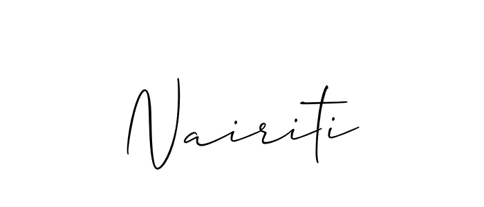How to Draw Nairiti signature style? Allison_Script is a latest design signature styles for name Nairiti. Nairiti signature style 2 images and pictures png
