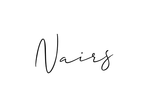 How to make Nairs name signature. Use Allison_Script style for creating short signs online. This is the latest handwritten sign. Nairs signature style 2 images and pictures png