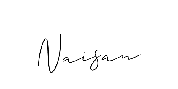 Create a beautiful signature design for name Naisan. With this signature (Allison_Script) fonts, you can make a handwritten signature for free. Naisan signature style 2 images and pictures png