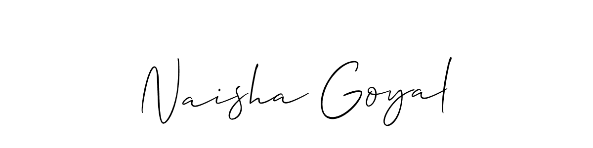 This is the best signature style for the Naisha Goyal name. Also you like these signature font (Allison_Script). Mix name signature. Naisha Goyal signature style 2 images and pictures png