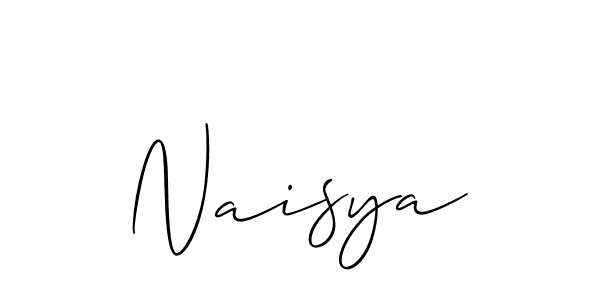 How to make Naisya signature? Allison_Script is a professional autograph style. Create handwritten signature for Naisya name. Naisya signature style 2 images and pictures png