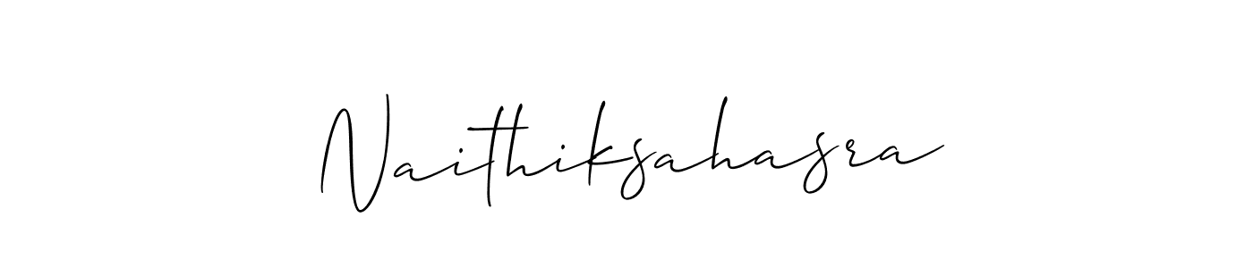 Naithiksahasra stylish signature style. Best Handwritten Sign (Allison_Script) for my name. Handwritten Signature Collection Ideas for my name Naithiksahasra. Naithiksahasra signature style 2 images and pictures png