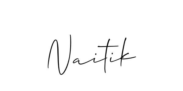 if you are searching for the best signature style for your name Naitik. so please give up your signature search. here we have designed multiple signature styles  using Allison_Script. Naitik signature style 2 images and pictures png