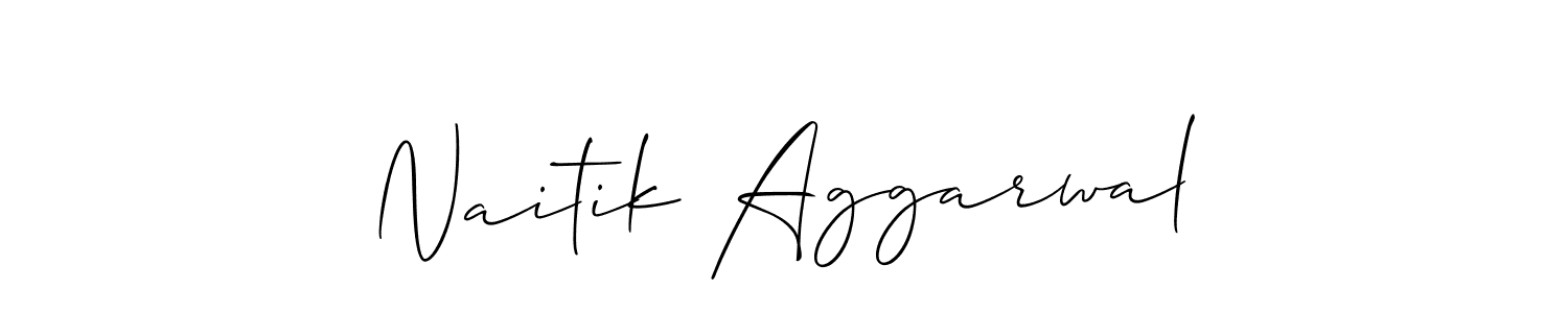 Design your own signature with our free online signature maker. With this signature software, you can create a handwritten (Allison_Script) signature for name Naitik Aggarwal. Naitik Aggarwal signature style 2 images and pictures png