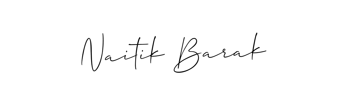 Also we have Naitik Barak name is the best signature style. Create professional handwritten signature collection using Allison_Script autograph style. Naitik Barak signature style 2 images and pictures png