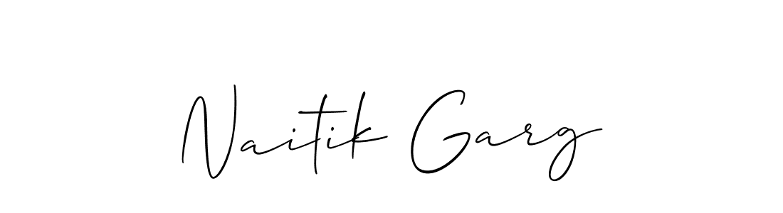 How to Draw Naitik Garg signature style? Allison_Script is a latest design signature styles for name Naitik Garg. Naitik Garg signature style 2 images and pictures png