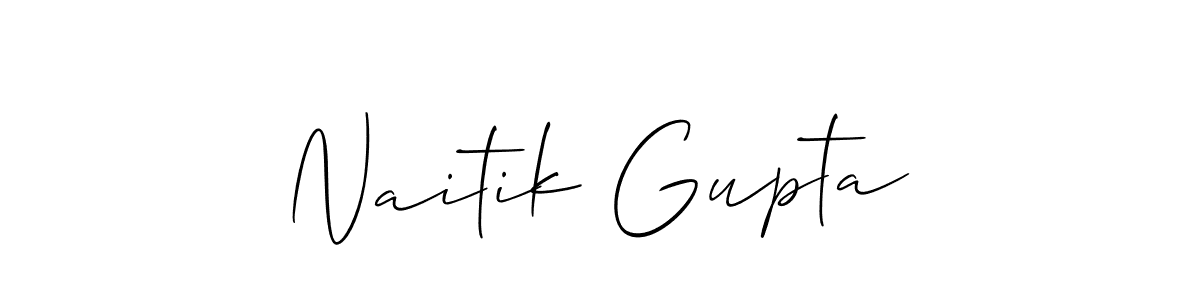 Also You can easily find your signature by using the search form. We will create Naitik Gupta name handwritten signature images for you free of cost using Allison_Script sign style. Naitik Gupta signature style 2 images and pictures png