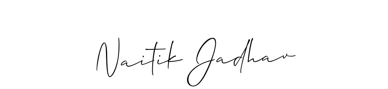 You can use this online signature creator to create a handwritten signature for the name Naitik Jadhav. This is the best online autograph maker. Naitik Jadhav signature style 2 images and pictures png