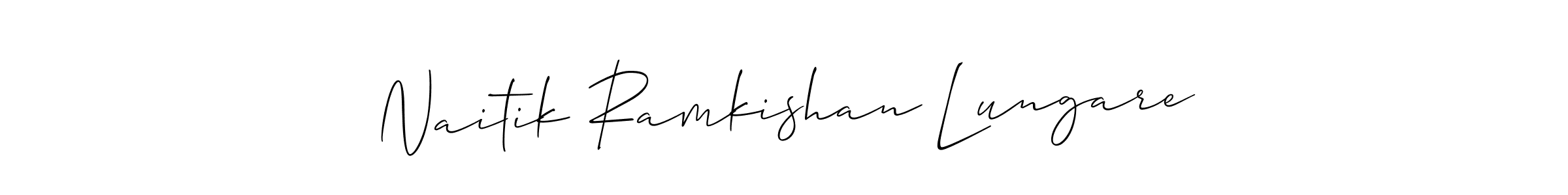 Here are the top 10 professional signature styles for the name Naitik Ramkishan Lungare. These are the best autograph styles you can use for your name. Naitik Ramkishan Lungare signature style 2 images and pictures png