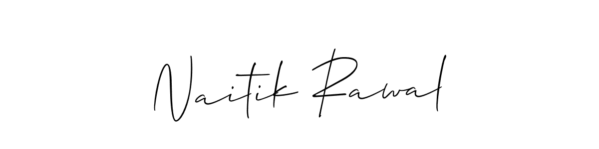 Also You can easily find your signature by using the search form. We will create Naitik Rawal name handwritten signature images for you free of cost using Allison_Script sign style. Naitik Rawal signature style 2 images and pictures png