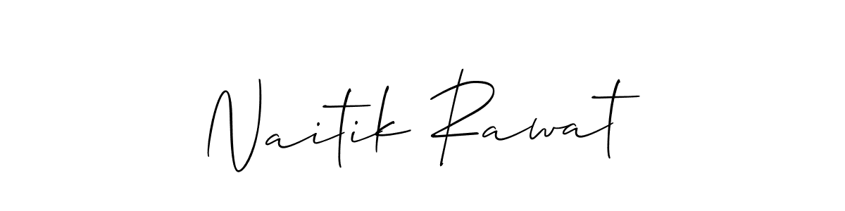 You should practise on your own different ways (Allison_Script) to write your name (Naitik Rawat) in signature. don't let someone else do it for you. Naitik Rawat signature style 2 images and pictures png