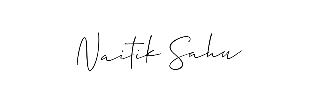 if you are searching for the best signature style for your name Naitik Sahu. so please give up your signature search. here we have designed multiple signature styles  using Allison_Script. Naitik Sahu signature style 2 images and pictures png