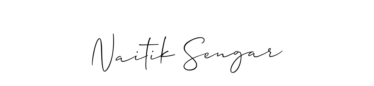 Naitik Sengar stylish signature style. Best Handwritten Sign (Allison_Script) for my name. Handwritten Signature Collection Ideas for my name Naitik Sengar. Naitik Sengar signature style 2 images and pictures png