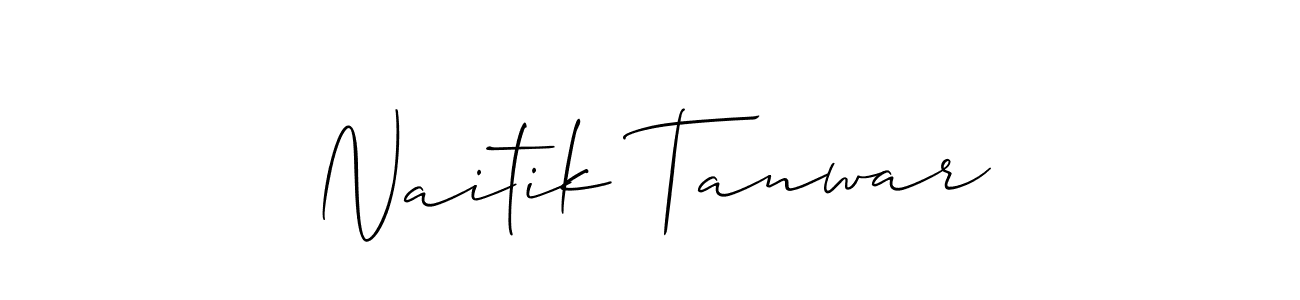 How to Draw Naitik Tanwar signature style? Allison_Script is a latest design signature styles for name Naitik Tanwar. Naitik Tanwar signature style 2 images and pictures png