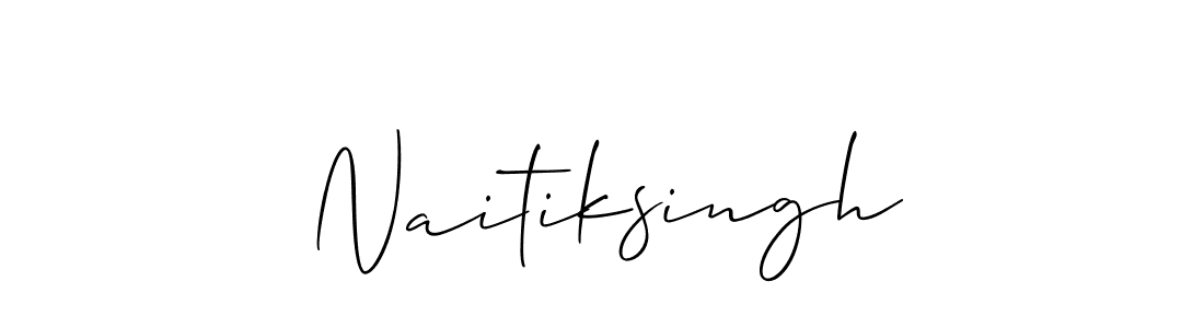 How to Draw Naitiksingh signature style? Allison_Script is a latest design signature styles for name Naitiksingh. Naitiksingh signature style 2 images and pictures png