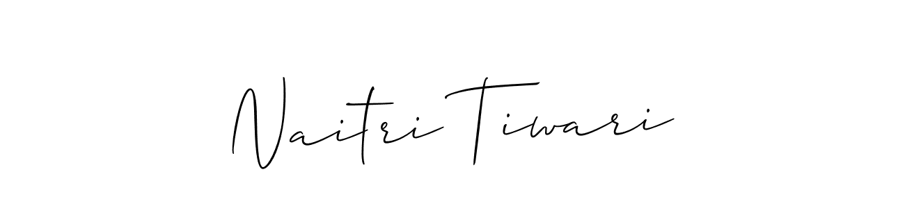 Use a signature maker to create a handwritten signature online. With this signature software, you can design (Allison_Script) your own signature for name Naitri Tiwari. Naitri Tiwari signature style 2 images and pictures png