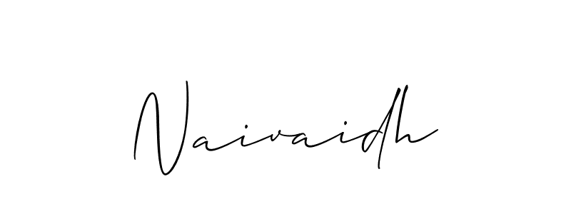 Create a beautiful signature design for name Naivaidh. With this signature (Allison_Script) fonts, you can make a handwritten signature for free. Naivaidh signature style 2 images and pictures png