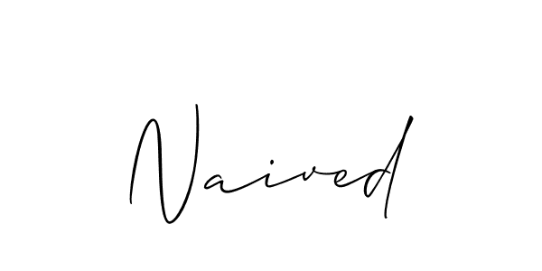 Also we have Naived name is the best signature style. Create professional handwritten signature collection using Allison_Script autograph style. Naived signature style 2 images and pictures png