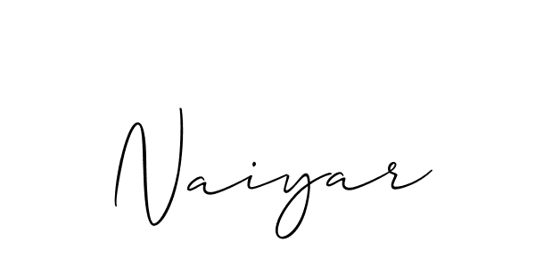 You should practise on your own different ways (Allison_Script) to write your name (Naiyar) in signature. don't let someone else do it for you. Naiyar signature style 2 images and pictures png