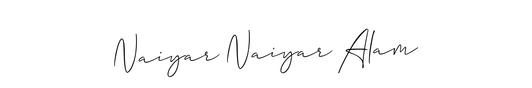 Design your own signature with our free online signature maker. With this signature software, you can create a handwritten (Allison_Script) signature for name Naiyar Naiyar Alam. Naiyar Naiyar Alam signature style 2 images and pictures png