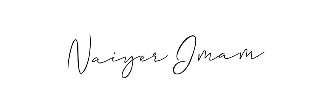 You should practise on your own different ways (Allison_Script) to write your name (Naiyer Imam) in signature. don't let someone else do it for you. Naiyer Imam signature style 2 images and pictures png