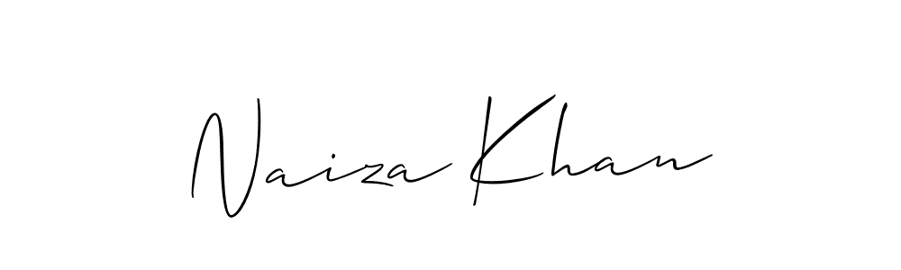 Use a signature maker to create a handwritten signature online. With this signature software, you can design (Allison_Script) your own signature for name Naiza Khan. Naiza Khan signature style 2 images and pictures png