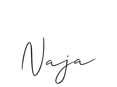 Best and Professional Signature Style for Naja. Allison_Script Best Signature Style Collection. Naja signature style 2 images and pictures png