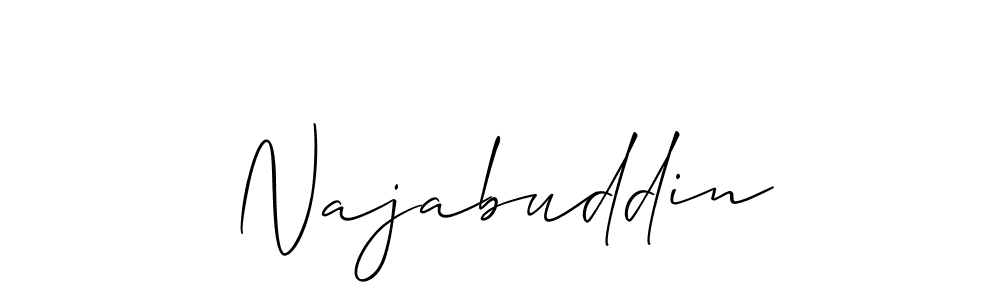 How to make Najabuddin signature? Allison_Script is a professional autograph style. Create handwritten signature for Najabuddin name. Najabuddin signature style 2 images and pictures png