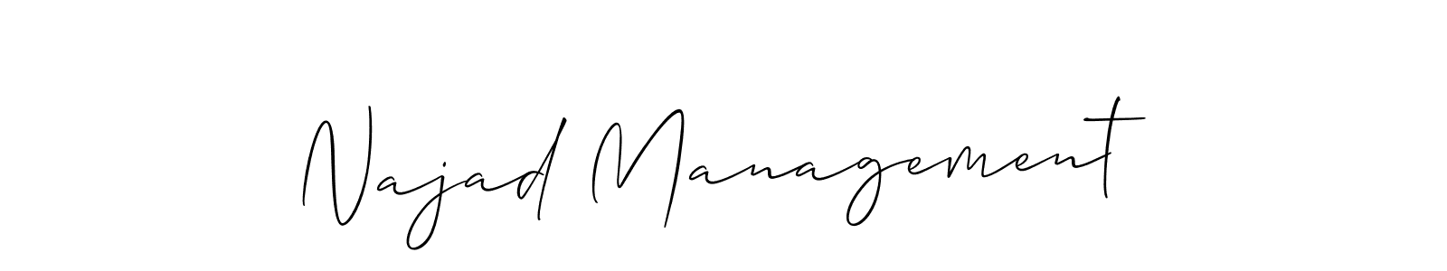 Make a beautiful signature design for name Najad Management. Use this online signature maker to create a handwritten signature for free. Najad Management signature style 2 images and pictures png