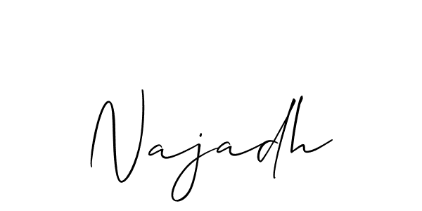 How to make Najadh signature? Allison_Script is a professional autograph style. Create handwritten signature for Najadh name. Najadh signature style 2 images and pictures png