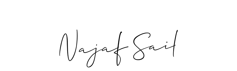 Also we have Najaf Sail name is the best signature style. Create professional handwritten signature collection using Allison_Script autograph style. Najaf Sail signature style 2 images and pictures png