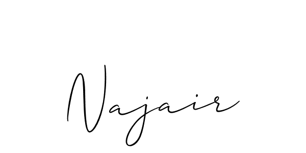 You should practise on your own different ways (Allison_Script) to write your name (Najair) in signature. don't let someone else do it for you. Najair signature style 2 images and pictures png