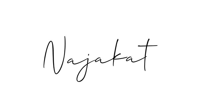 It looks lik you need a new signature style for name Najakat. Design unique handwritten (Allison_Script) signature with our free signature maker in just a few clicks. Najakat signature style 2 images and pictures png