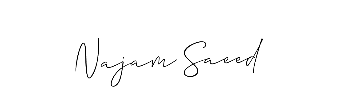Also we have Najam Saeed name is the best signature style. Create professional handwritten signature collection using Allison_Script autograph style. Najam Saeed signature style 2 images and pictures png