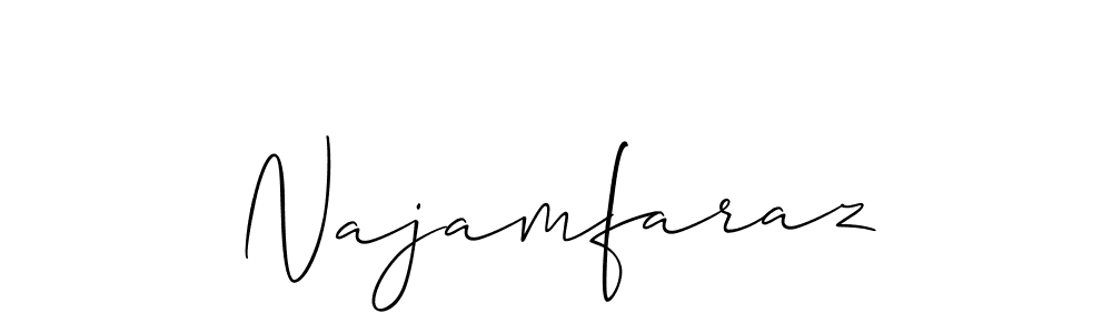 It looks lik you need a new signature style for name Najamfaraz. Design unique handwritten (Allison_Script) signature with our free signature maker in just a few clicks. Najamfaraz signature style 2 images and pictures png